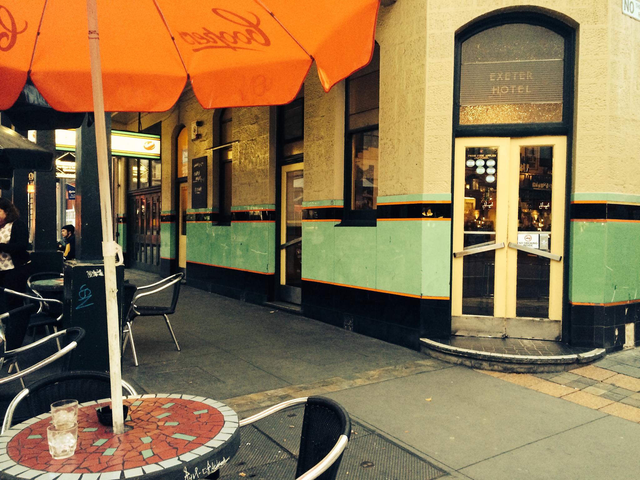 Exeter Hotel Ambient Menu